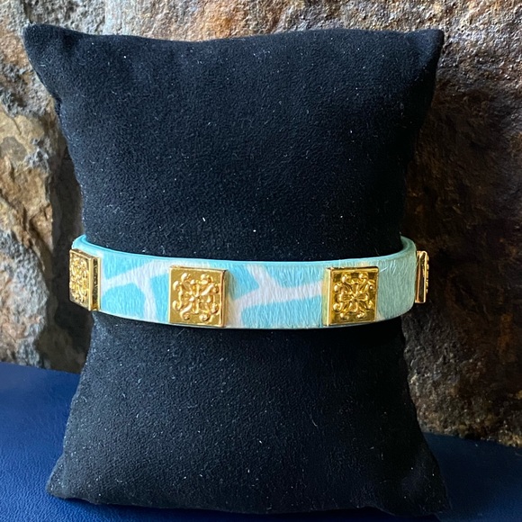 Rustic Cuff Faux Calf Fur Adjustable Bracelet - Picture 7 of 8